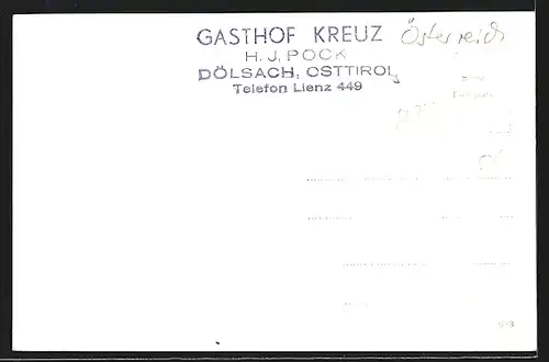 AK Dölsach, Partie am Gasthof Kreuz