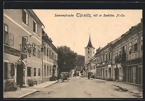 AK Türnitz, auf der Strasse an der Kirche