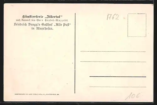 Künstler-AK Edo v.Handel-Mazzetti: Mayrhofen, Alte Post
