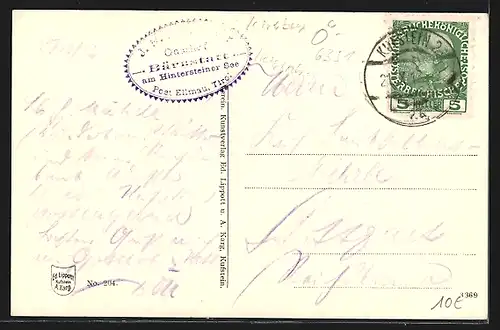 AK Scheffau, Gasthof Bärnstatt mit dem Hintersteinersee