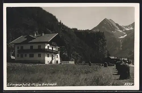 Foto-AK Längenfeld, Blick nach Villa Grüner