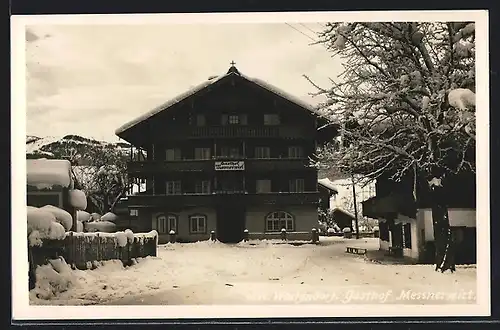 AK Westendorf, Gasthof Messnerwirt im Schnee