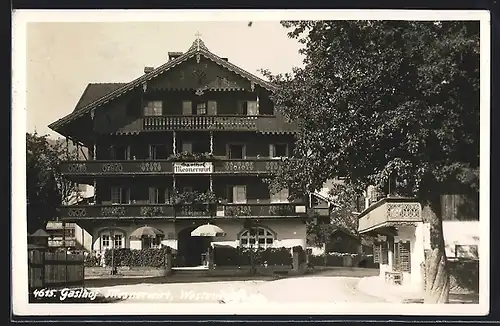 AK Westendorf, Der Gasthof Messnerwirt im strahlenden Sonnenschein