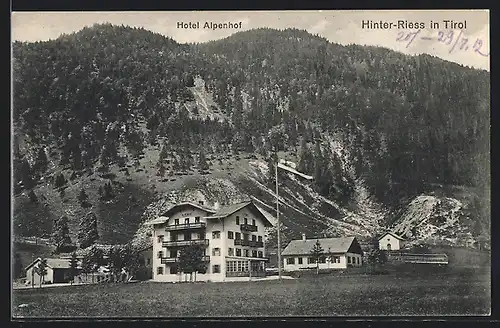 AK Hinterriss /Tirol, Das Hotel Alpenhof