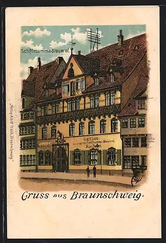Lithographie Braunschweig, Schiffmumme-Brauerei