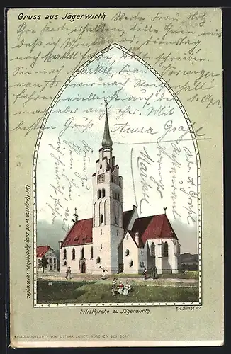 Künstler-AK Jägerwirth, Filialkirche