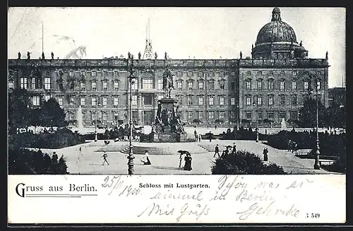 AK Berlin, Schloss mit Lustgarten