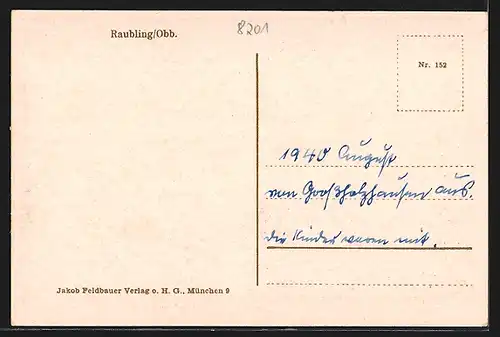 AK Raubling /Obb., Ortsansicht vor Bergen