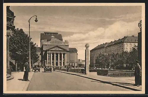 AK Duisburg, Stadttheater und Duisburger Hof