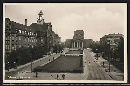 AK Duisburg, Blick auf den Königsplatz