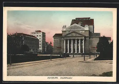 AK Duisburg, Blick zum Stadttheater