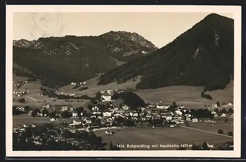 AK Ruhpolding, Ortsansicht gegen Hochfelln