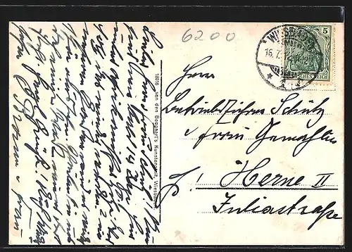 AK Wiesbaden, Nerobergbahn mit Neroberg aus der Vogelschau