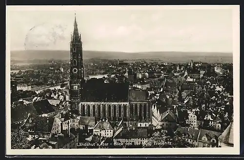 AK Landshut /Isar, Blick von der Burg Trausnitz