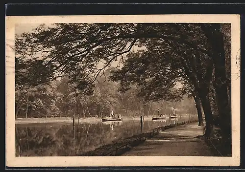 AK Berlin, Partie im Tiergarten, Schiffe