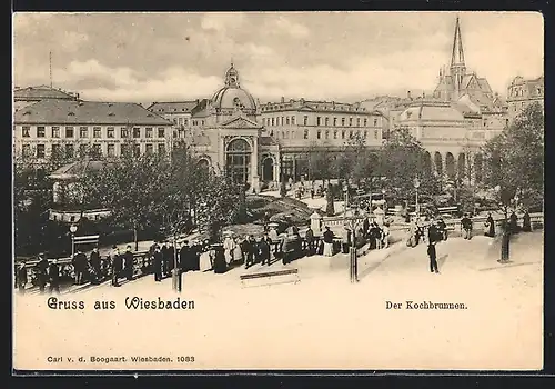 AK Wiesbaden, Der Kochbrunnen