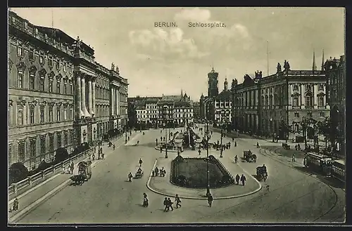 AK Berlin, Blick auf Schlossplatz