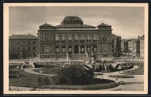 AK Weimar / Thüringen, Grossherzogl. Museum mit Anlagen