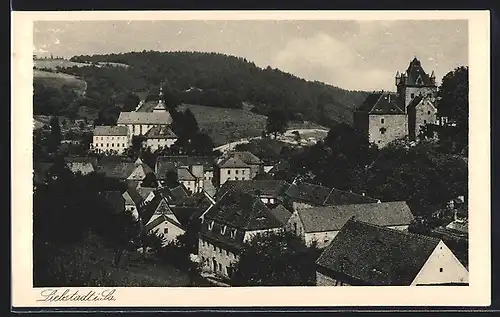 AK Liebstadt /Sa., Teilansicht aus der Vogelschau