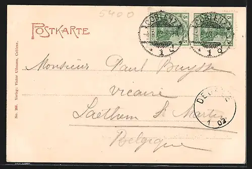 AK Coblenz-Ehrenbreitstein, Ortsansicht mit Dampfer