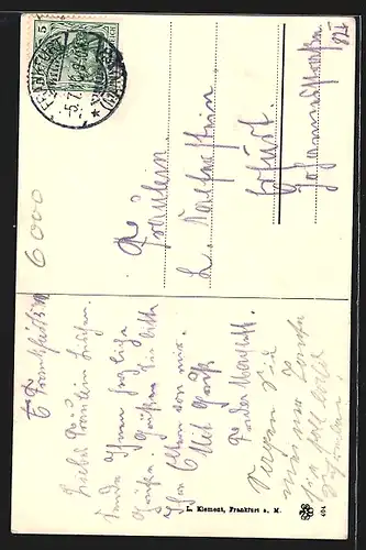 AK Frankfurt a. M., Gutenberg-Denkmal