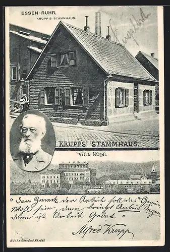 AK Essen-Ruhr, Krupps Stammhaus, Villa Hügel