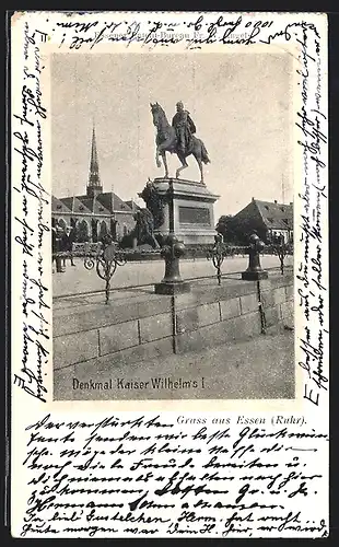 AK Essen (Ruhr), Denkmal Kaiser Wilhelms I.