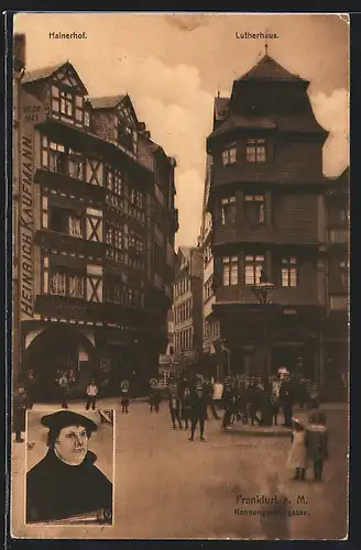 AK Alt-Frankfurt, Lutherhaus und Hainerhof in der Kannengiessergasse