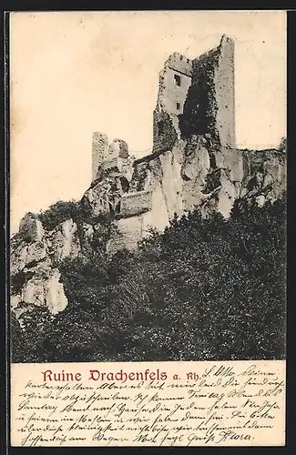 AK Drachenfels a. Rh., Ansicht der Ruine