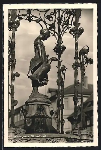 AK Göttingen, Detail vom Gänselieselbrunnen