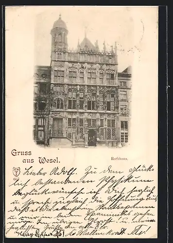 AK Wesel / Rhein, Ansicht vom Rathaus