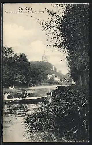 AK Bad Kleve, Kermisdahl & Blick auf die Schwanenburg
