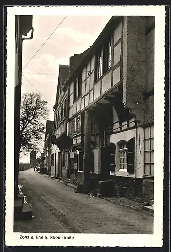 AK Zons am Rhein, Rheinstrasse