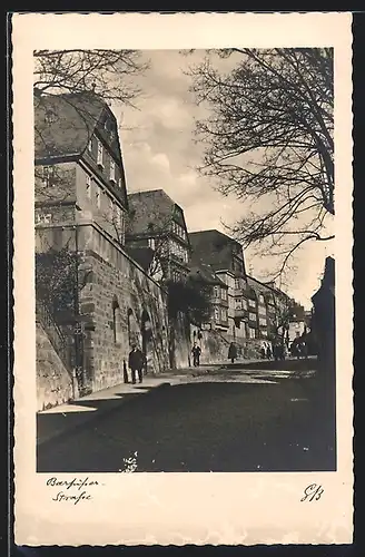 AK Marburg a. d. Lahn, Partie an der Barfüsser Strasse