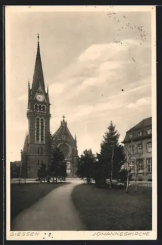 AK Giessen, Blick auf die Johanneskirche