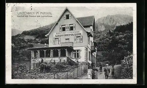 AK Lautenbach / Murgtal, Gasthof und Pension zum Lautenfelsen