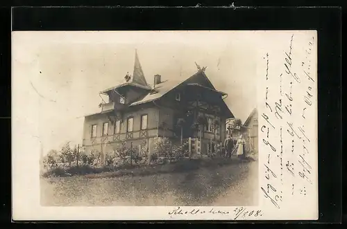 AK Schellerhau /Bez. Dresden, Pension Fr. W. Müller