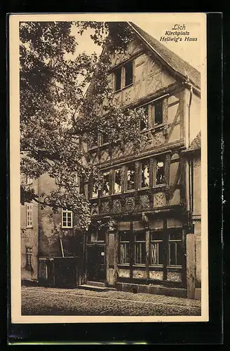 AK Lich, Kirchplatz, Hellwigs Haus