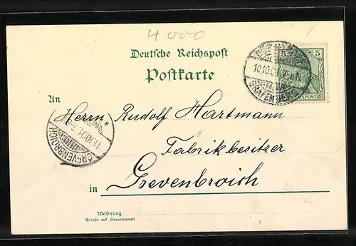 Lithographie Waldesheim, Naturheilanstalt Waldesheim-Grafenberg, Bes. Geschwister Fellinger, Parkanlage
