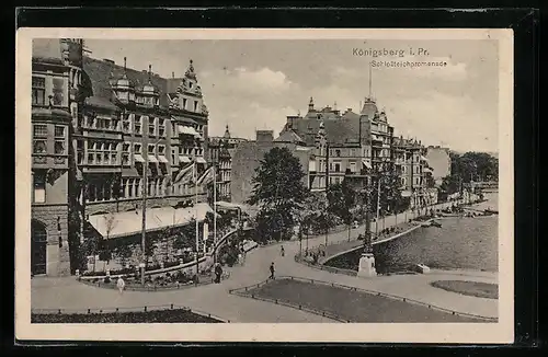 AK Königsberg i. Pr., Schlossteichpromenade