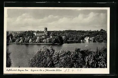 AK Lagow, Lagower See und Johanniter Schloss