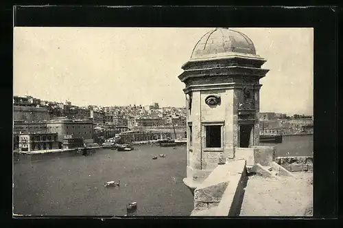 AK Malta, View of Grand Harbour-showing Valetta-Taken from Senglea Point