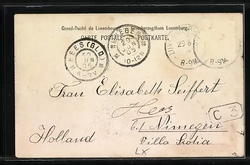 AK Luxembourg, Stadtansicht über das Viadukt