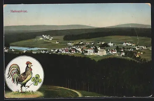 AK Hahnenklee / Harz, Ortsansicht & Wappen