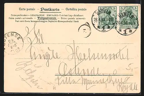 AK Hameln, Ortsansicht aus der Vogelschau