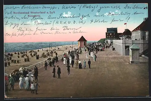 AK Westerland / Sylt, Konzertplatz