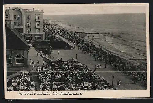 AK Westerland / Sylt, Strandpromenade