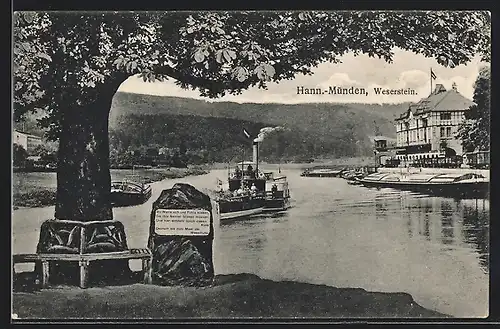 AK Hann Münden, Blick auf Weserstein