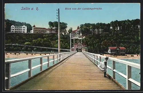 AK Sellin a. R., Blick von der Landungsbrücke