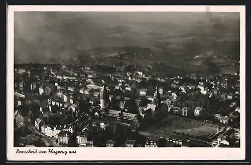 AK Remscheid, Ortsansicht vom Flugzeug aus gesehen